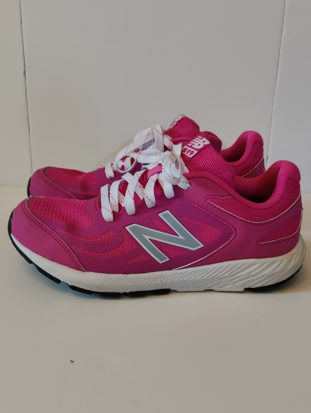 New Balance Kids Pink and White Sneakers